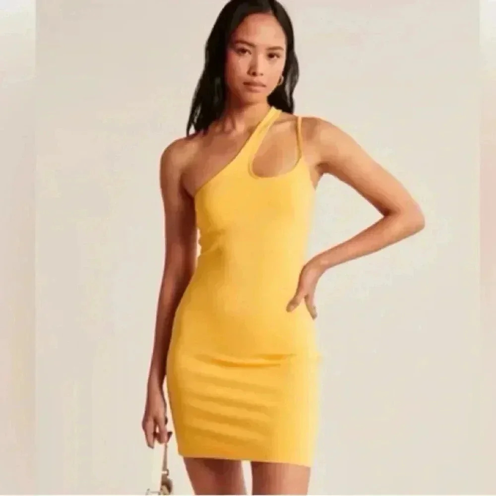 Abercrombie Asymmetrical bodycon dress  S